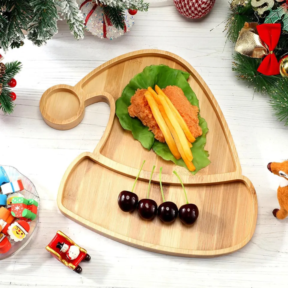 Snack Storage Tray Rustic Christmas Wooden Tray Multi-functional