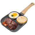 Egg Frying Pan,Non-Stick Pancake Pan Egg Pan Aluminium with 2 Hole Breakfast Steak Fried Egg Burger Pan for Induction Hob Stove Gas. 