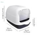 Hooded Cat Litter Box Pet Litter Box Enclosed Cat Toilet Durable Kitty Litter Tray High Edge Litter Box for Small Cats Pet Accessories. 