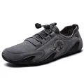 【ALLGOOD】Mr.Y Size 38-48 Men Cow Leather Octopus Loafers Moccasins Shoes Casual Driving Shoes Slip-on Shoes for Men Kasut Lelaki(Beige,Black,Grey). 