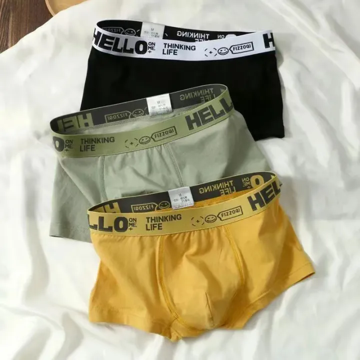 Sports Briefs Men Large Size Medium Waist Breathable Comfortable Cotton Boxer Shorts Head Moyao