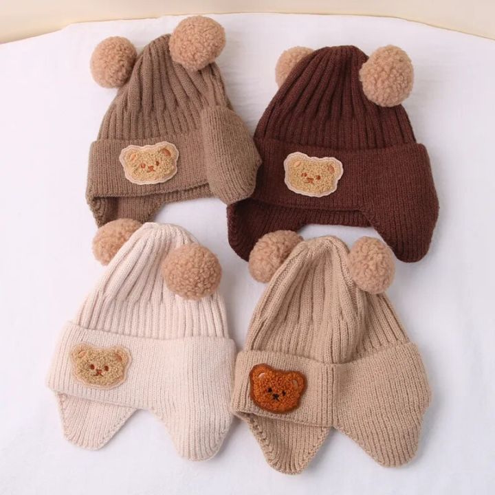 Winter%20Baby%20Beanie%20Cap%20Cartoon%20Bear%20Ear%20Protection%20Knitted%20Hat%20for%20Toddler%20Boys%20Girls%20Cute%20Korean%20Warm%20Kids%20Crochet%20Hats%20Gorros%20-%20Image%203