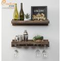 Wood Wall Mounted  Bottle Rack. 