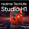 Realme TechLife Studio H1 Over The Ear Over Ear Wireless Headphone , 360° Spatial Audio, 40mm Drivers, 80ms Superlow Latency, 43 dB Adaptive ANC. 