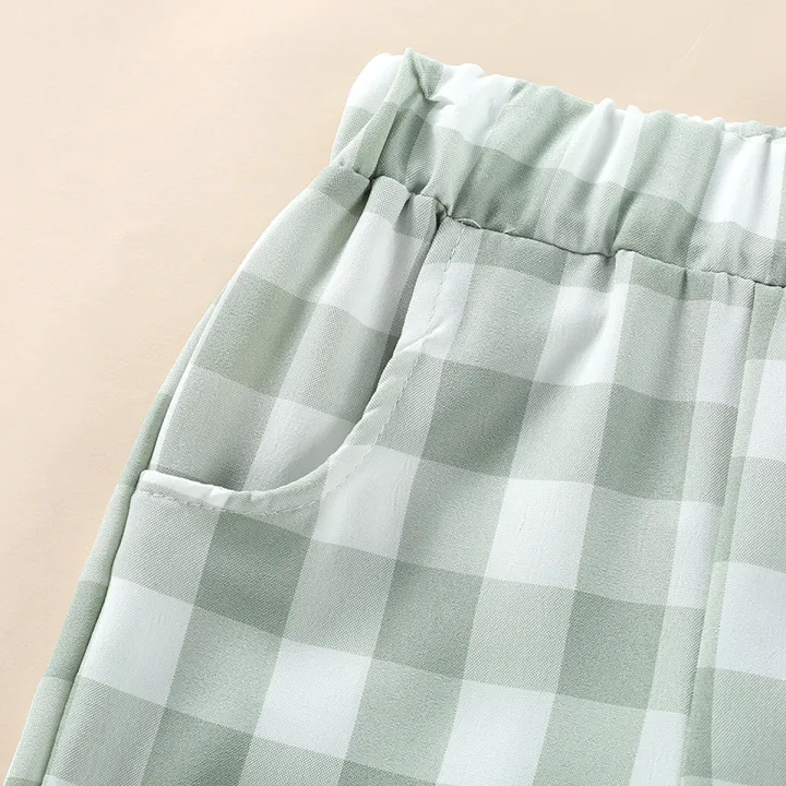 Girls%20Summer%20Outfits%20Sleeveless%20Plaid%20Top%20Pants%202pcs%20Clothes%20Set%20-%20Image%205