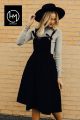 New Buckle Pinafore Frock – Sleeveless, Square Neck, Trendy Casual Dress. 