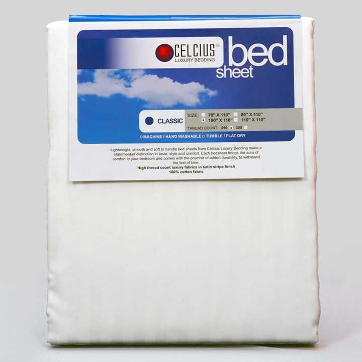 Celcius Bedsheet (Classic White)-70x110