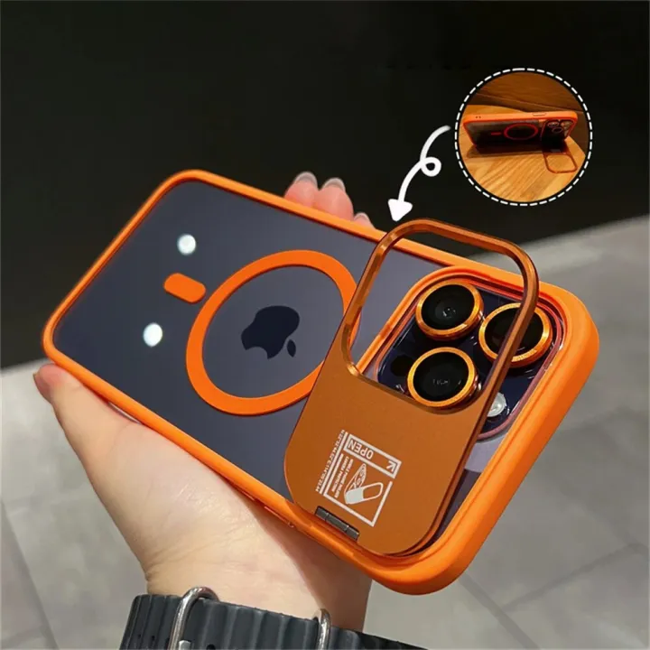HOCE%20Metal%20Camera%20Holder%20Magnetic%20Phone%20Cases%20For%20iPhone%2013%2014%2015%2016%2017%20Pro%20Max%2014%2015%2016%20Plus%20MagSafe%20Case%20With%20Lens%20Ring%20Film%20Protector%20Armor%20Hard%20Clear%20Back%20Cover%20-%20Image%209