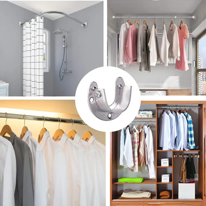 4%20Pcs%20Stainless%20Steel%20Hanging%20Rod%20Bracket%20U%20Shaped%20Curtain%20Rod%20Bracket,%20Heavy%20Duty%20Round%20Tube%20Sockets%20with%20Screws%20(25mm)%20-%20Image%206