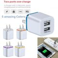 1PC Universal Phone Chargers 5V / 2A Dual USB Charger Fast Charging for Samsung for iPhone XS Max Tablet Wall Adapter US Plug. 