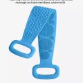 Silicone Back Scrubber Bath Shower Silicone Body Massage Brush / Silicone Bath Towel Exfoliating Body Brush Belt Cleaning Shower Strap Double-Sided Washing Towel Scrubber. 