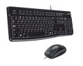 Logitech MK120 Wired Keyboard and Mouse Combo for Windows, Optical Wired Mouse, Full-Size Keyboard, USB Plug-and-Play, Compatible with PC, Laptop - Black. 