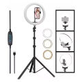 Tiktok Ring Light with 7ft Stand Tripod For YouTube, Online Classes, TikTok & Photography Ring Light with 7ft Tripod Stand for Selfie Light Stand. 