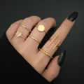 6PCS/Set Vintage Rings Women's Love and Creative Female Cold Wind Joint Ring Set for Girls. 