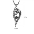 Gift Glow In The Dark Wolf Pendant Necklace Punk Hiphop Animal Sweater Chain Luminous Vintage Glowing Necklace Men Boy. 