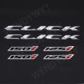 2pcs 3D Honda Click and 125i or 150i Emboss Letter Emblem Waterproof Badge Decal Tank Wheel Soft Sticker For Motorcycle Decor. 