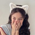 Fashion Women Girls Cute Plush Cat Ear Headband Autumn Winter Cartoon Lovely Furry Non-slip Hair Hoop Costume Party Headwear Hair Accessories. 