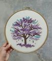 Tree Wall Hnging Embroidery Hoop Art Hand Embroidery Finished Art Customized Housewarming Gift Idea Landscape Modern Decor Wall Hanging. 