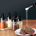 15 pcs Seasoning Bottle Glass Condiment Storage Containers Condiment Pot Spice jar with Spoon. 