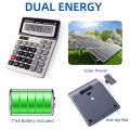 Large 14-Digit Joinus JS-705 LCD Display Desktop Calculator with Check & Correct Function, Solar Battery Dual Power Calculator, Large Computer Keys Electronics Calculator for Office School Calculating. 