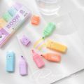 RHS Online Macaron Mini Highlighter Light Color Eye Protection Marker Pen Student Diary Journaling Fluorescent Pens. 