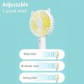 Portable Ventilator USB Fan Cute Cat Hand-Held Desktop Fans LED Lamp Standing Bracket Base 18650 battery Mini Ventilation Cooler. 
