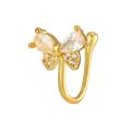 Piercings Nose Earrings Crystal Zircon Butterfly Nose Cuff Copper Clip On The Ear Cartilage Helix Lobe Tragus Hoop Ring. 