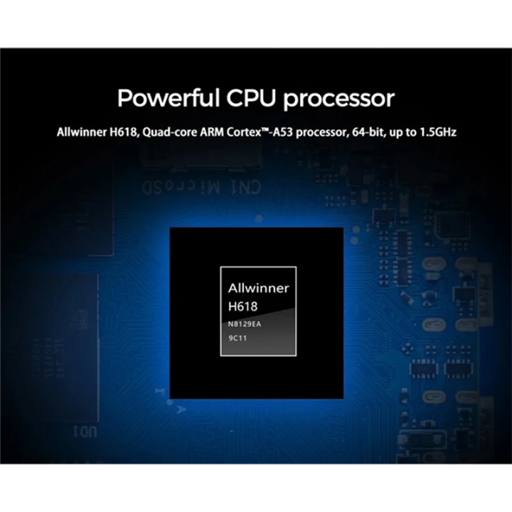 Allwinner H618 Quad-Core -A53 ARM Mail G31 GPU - Zero 4G LPDDR4 RAM 32G ...