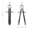 Professional Compass with Lock, Compass for Geometry, 6inch Spring Bow Compass, Precision Compass Math, Drafting Compass, Compass Drawing (2 Pack). 