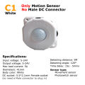 【TopazTrove】Motion Sensor 12V 24V 5V DC Movement Timer Automatic Switch ON OFF Infrared LED Strip Motion Sensor Light Switch. 