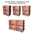 Electronic Component Storage Box PVC Practical Versatile Non Breakable Parts Storage Box Securely Stackable for DIY Tool Bits. 