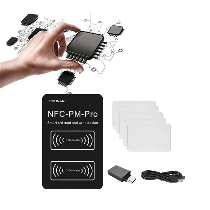 RFID Smart Chip Reader PM PRO Decoder+5XCUID Card NFC Key Copier 13 ...