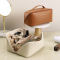 Women Large-Capacity Waterproof Toiletry Travel Cosmetic Bag Portable PU Makeup Pouch Kit Multifunction Organizer Storage. 
