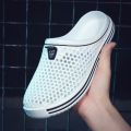 Bird's Nest Hole Shoes Men's Non-Slip Soft Bottom Slippers Summer Dual-Use Men's Outdoor Beach Shoes Closed Toe Sandals for Summer Trend Society. 