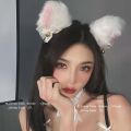 Plush Cat Ears Bell Headband Super Fairy Japanese Soft Girl Headdress Photoshoot. 