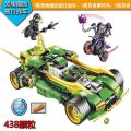 Compatible with Lego Ninjago Dragon Building Blocks Assembled Purple Scale Flying Dragon Chariot Doll Toy Motorcycle Educational Toys for Boys. 