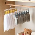 Sock Artifact Hang the Clothes Hanger Home Balcony Multi-Functional Storage Seamless with Clip Student Dormitory Non-Slip. 