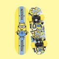 Mesuca Minions Skateboard Children's Toys Boys and Girls Beginner Baby Four-Wheel Brush Street Cartoon Mini Double Rocker. 
