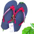 Ladies slippers. flower design sandals handmade in Sri lanka. 