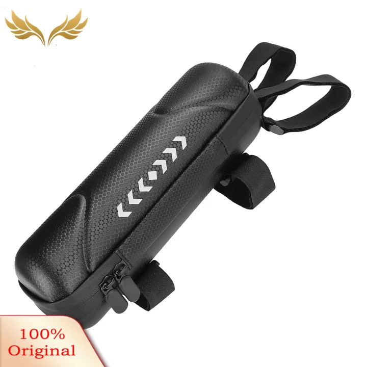 SuperRide Bicycle Bag Large Capacity Electric Scooter Handlebar Bag for Mtb Road Bike Tricycle Non-slip Fixing Fastener Strap Hard Shell Eva Bicycle Frame Pouch Water-repellent Bicycle Bag