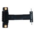 PCIE X1 Riser Cable Dual 90 Degree Right Angle PCIe 3.0 x1 to x1 Extension Cable 8Gbps PCI Express 1x Riser Card Ribbon Extender. 