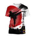 Japan Training T-shirt Men's 3d Karate Printed Tee Tops Oversized Short-sleeved High-quality Sportswear Men Quick-drying T Shirt. 
