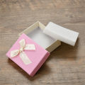 Box Present Necklace Bowknot Mini Boxes Gift Earring Solid Color Jewelry. 