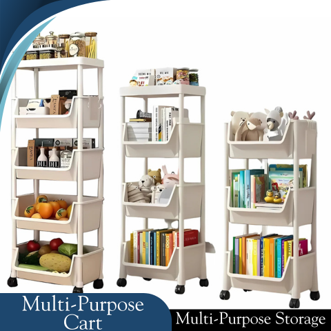 MULTI-PURPOSE UTILITY ROLLING CART WITH WHEELS – IDEAL FOR KITCHEN ...