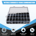 1200pcs O Ring Sealing Washer Black Rubber O-Ring Plumbing Gasket Oil Resistant High Temperature Kit. 