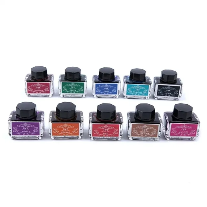 School Non-carbon Carbon-free Ink 15ml Writing Colorful Ink 10 Colors ...