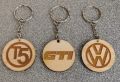Personalized Wooden Key Tags: Key Chain and Key Ring with Custom Engraving.. 
