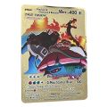 【Serendipity party】Groudon GX Pokemon Cards in Iron Metal Pokmo Letters Kids Gift Collection Cards Rainbow. 