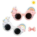 Rainbow Unicorn Kids Boys Girls Sunglasses Kids Round Colorful Rainbow UV Protect Sun Glasses Party. 