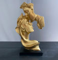Hibuy Resin Kiss Statues Home Decoration Accessories Living Room Art Modern Love Couples Wedding Gifts. 